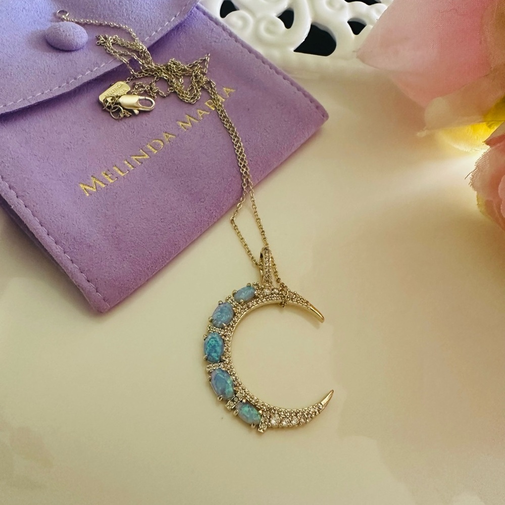 Melinda Maria She's an Icon Moon Necklace